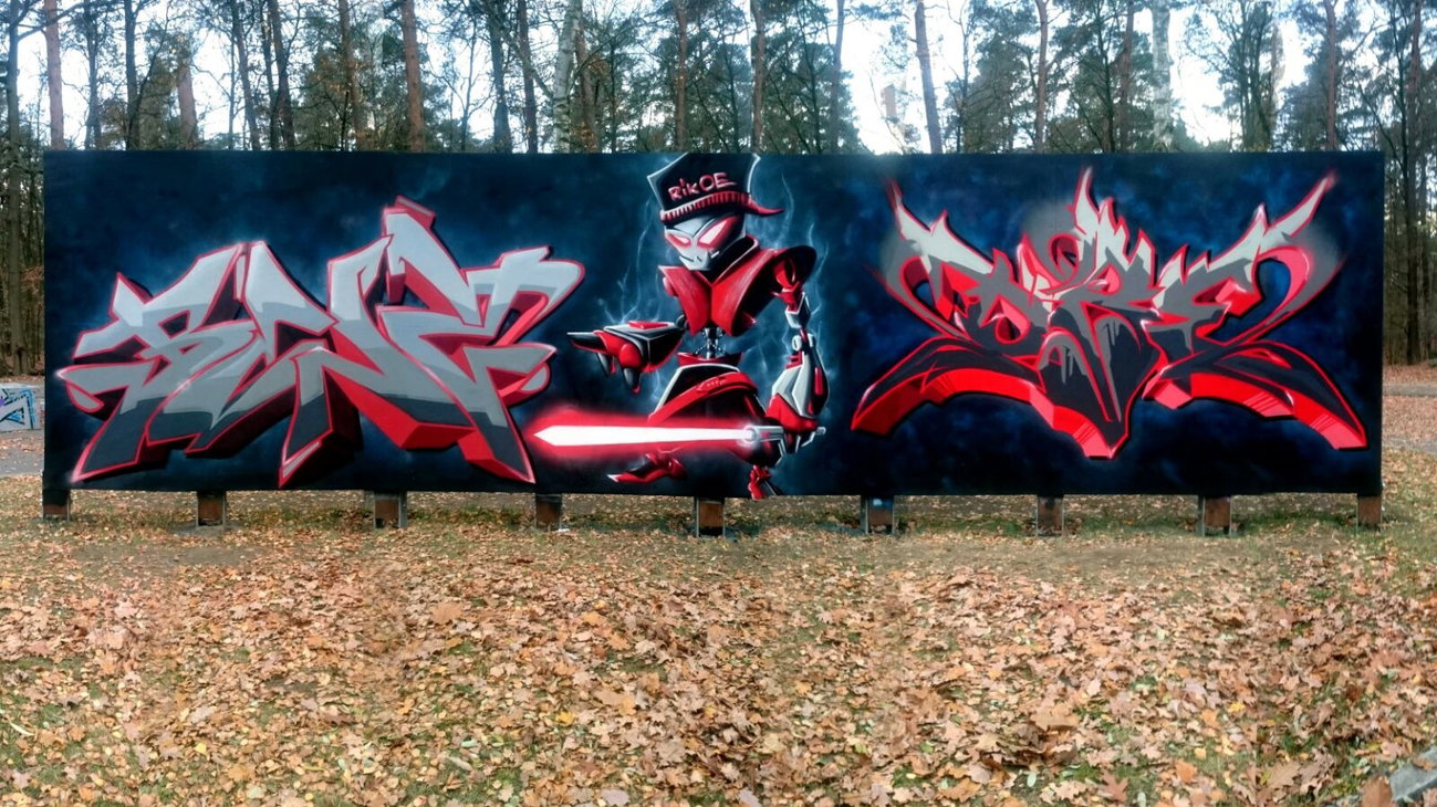 Graffiti Wall - Photo by ricoe21 - Benz, Rikoe, Drey (2015)