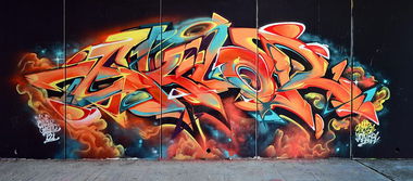 Graffiti Wall - Photo by roadjack - EKLOR, WYKER