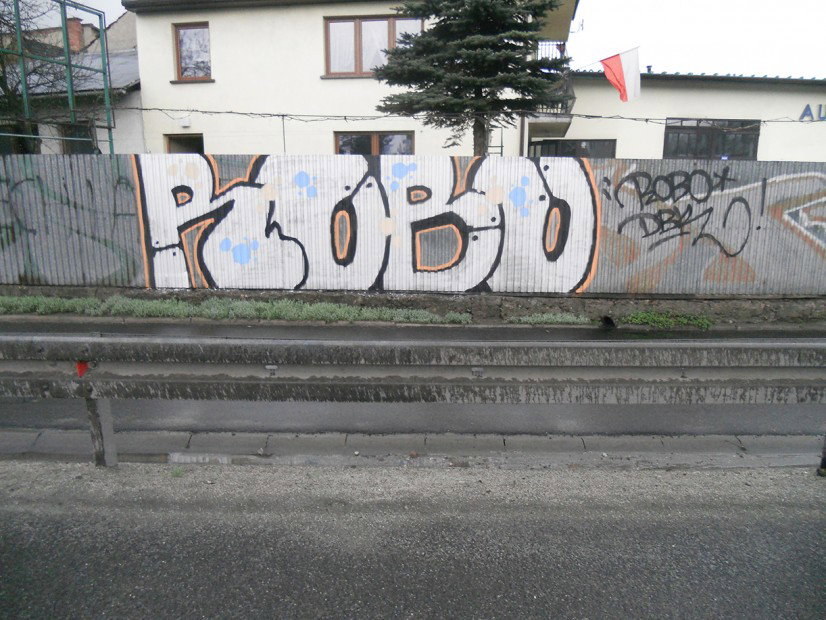 Graffiti Bombing in Nowy Targ - Photo by robo - robo, dbr, nowy (2013)