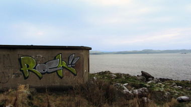 Graffiti Bombing in Edinburgh - Photo by rockone - island, scotland, fuckin (2012)