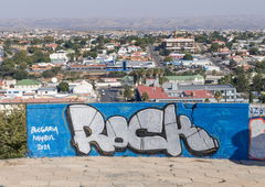 Graffiti Wall in Windhoek - Photo by rockone - rock, graffiti, namibia (2021)