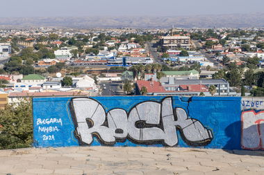 Graffiti Wall in Windhoek - Photo by rockone - rock, graffiti, namibia (2021)