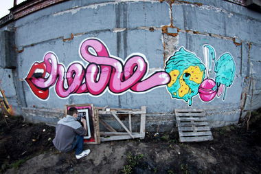 Graffiti Wall in Kemerovo - Photo by rodie (2014)