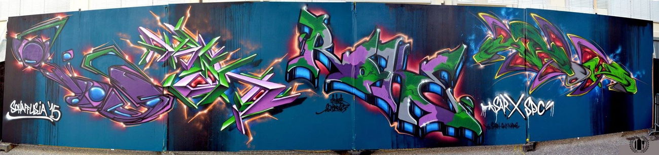 Graffiti Wall in Schaffhausen - Photo by roker (2015)