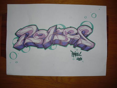 Graffiti Sketch in Hatay - Photo by rokesyami - rokes (2013)