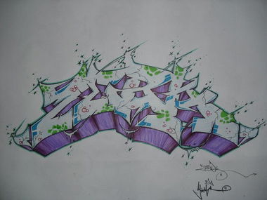 Graffiti Sketch in Hatay - Photo by rokesyami - rokes, yami, zerk (2013)