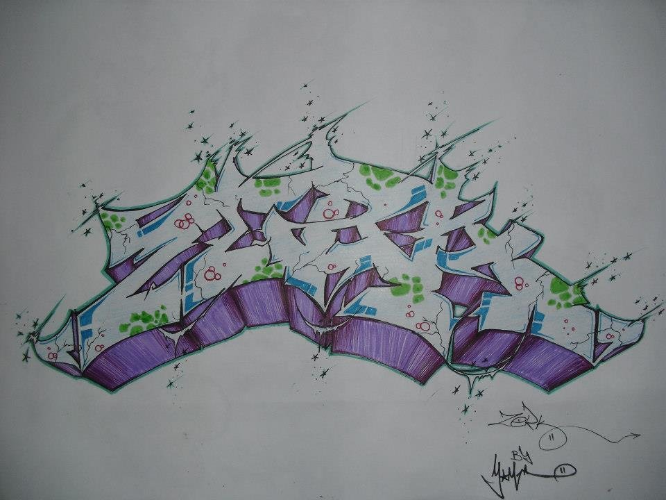 Graffiti Sketch in Hatay - Photo by rokesyami - rokes, yami, zerk (2013)