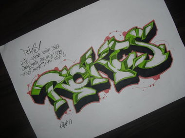 Graffiti Sketch - Photo by rokesyami - rokes, graffiti, friends (2014)