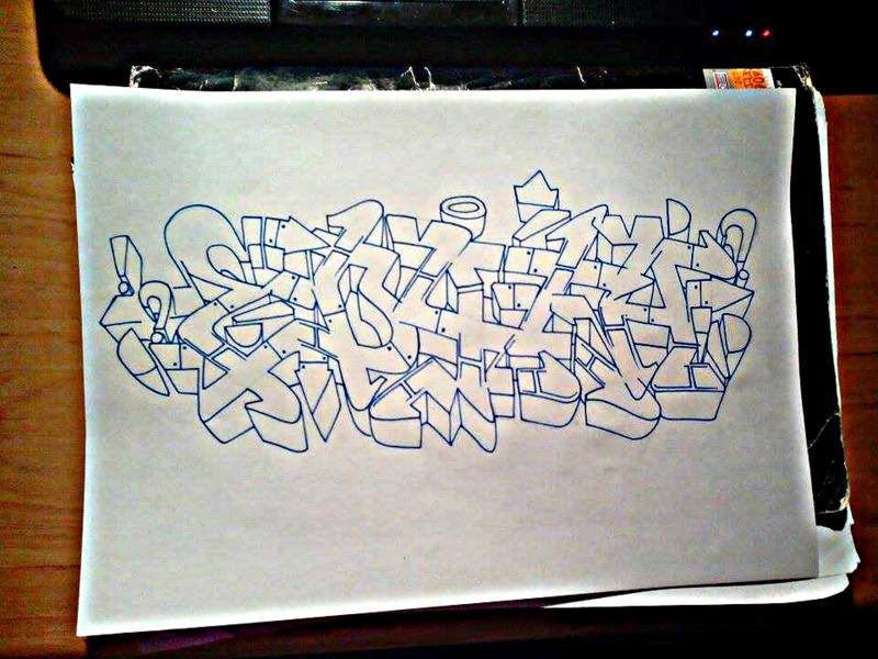 Graffiti Sketch - Photo by rose1 - edyta, sketch, graffiti (2015)