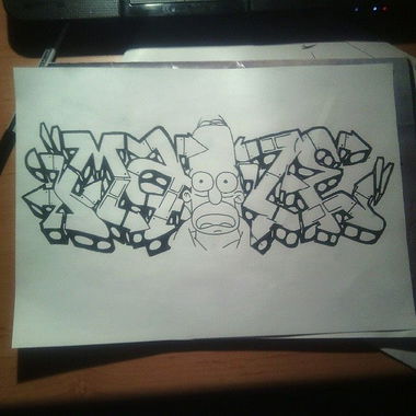 Graffiti Sketch in Poland - Photo by rose1 - maze, friends, sketching (2014)