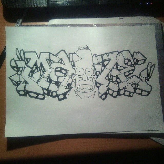 Graffiti Sketch in Poland - Photo by rose1 - maze, friends, sketching (2014)