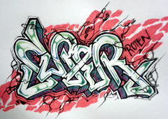 Graffiti Sketch - Photo by rotenwon - battle, super, roten (2015)