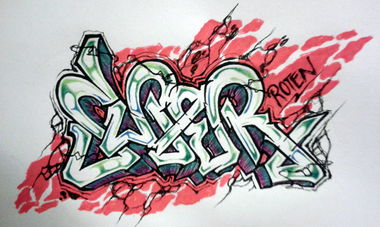 Graffiti Sketch - Photo by rotenwon - battle, super, roten (2015)