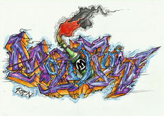 Graffiti Wall - Photo by rotenwon - molotow, sketch, battle (2015)