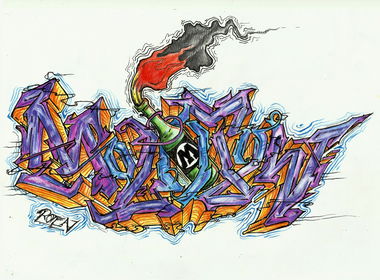 Graffiti Wall - Photo by rotenwon - molotow, sketch, battle (2015)