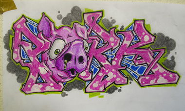 Graffiti Wall - Photo by rotenwon - roten, pork, sketch (2015)