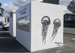 Graffiti Wall in France - Photo by rotor - rotor, jellyfish (2025)