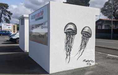 Graffiti Wall in France - Photo by rotor - rotor, jellyfish (2025)