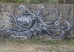 Graffiti Street Art in France - Photo by rotor - octopus, rotor, graffiti (2024)