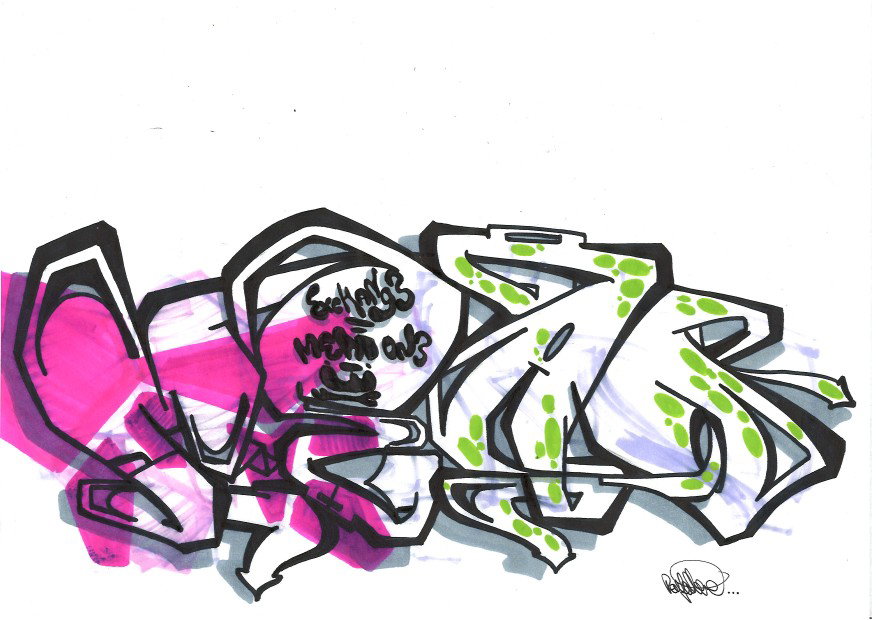 Graffiti Sketch in Seelow - Photo by royalbone - royal-bone, mead, exchange (2013)