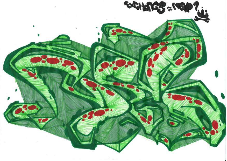 Graffiti Sketch in Seelow - Photo by royalbone - royal-bone, mead, exchange (2013)
