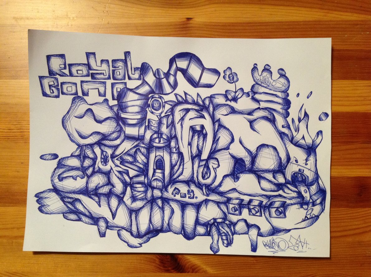Graffiti Sketch in Seelow - Photo by royalbone - royal-bone, royal, bone (2014)