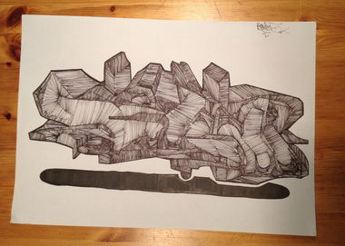 Graffiti Sketch in Seelow - Photo by royalbone - royal-bone, royal, bone (2014)