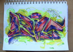 Graffiti Sketch - Photo by royalbone - royal, bone, royalbone (2017)