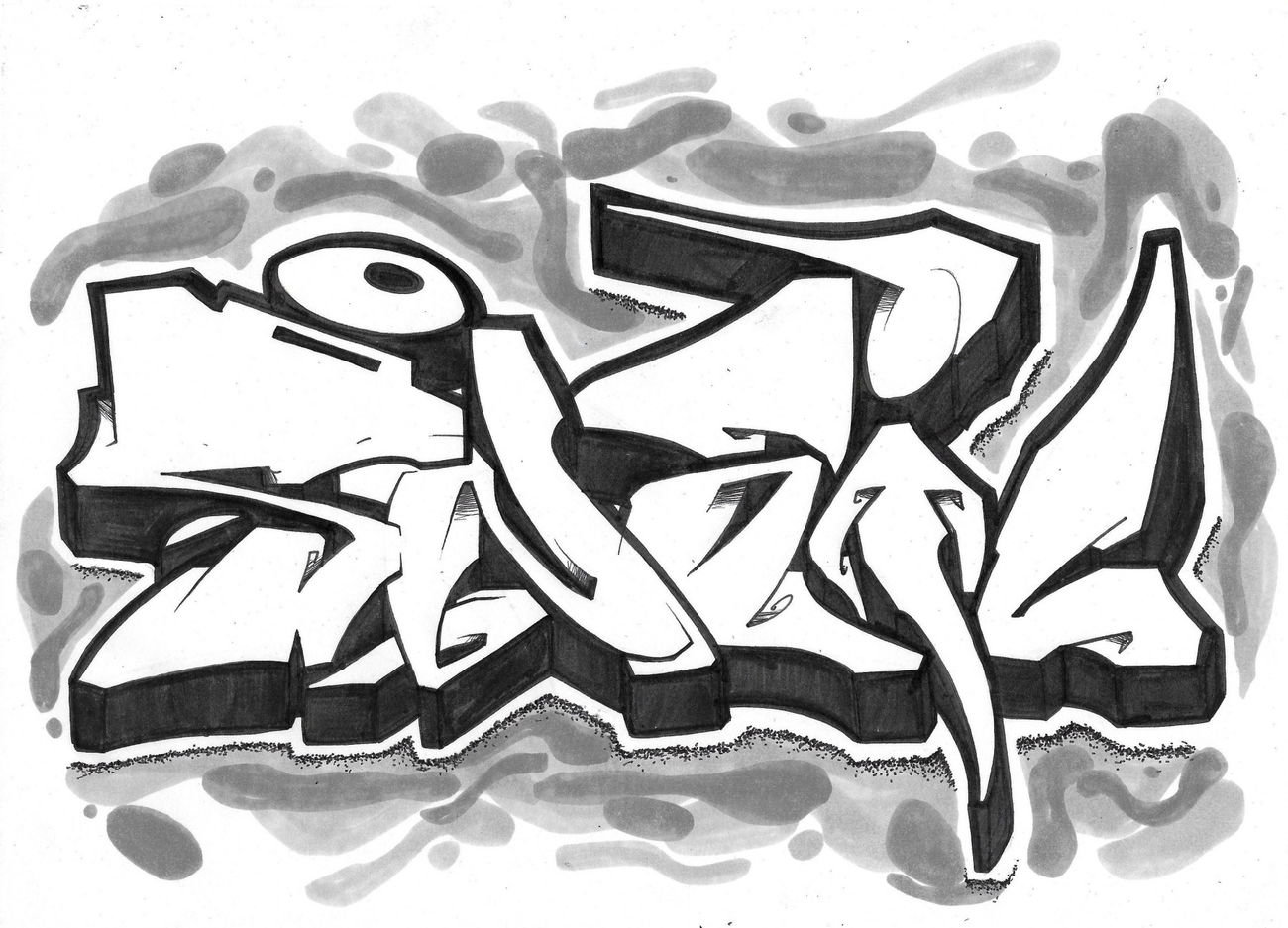 Graffiti Sketch - Photo by royalbone - royal, bone, royalbone (2016)