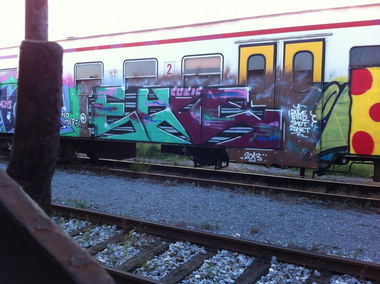 Graffiti Train in Slovenia - Photo by rukecox (2013)