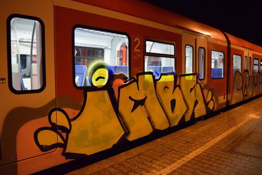 Graffiti Train - Photo by rumsuno - imbs, solingen (2017)