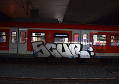 Graffiti Train - Photo by rumsuno - scur, düsseldorf (2016)