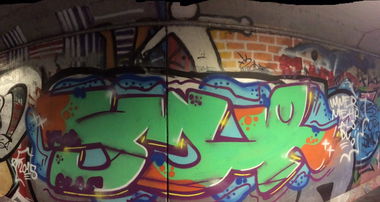 Graffiti Bombing - Photo by rumsuno - street, smur, imb (2015)