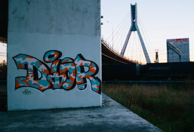 Graffiti Bombing in Saint Petersburg - Photo by russianking - dior, hustle, swag (2013)