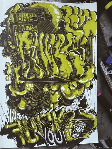 Graffiti Sketch - Photo by ruves - graffiti, ruvez, street (2015)