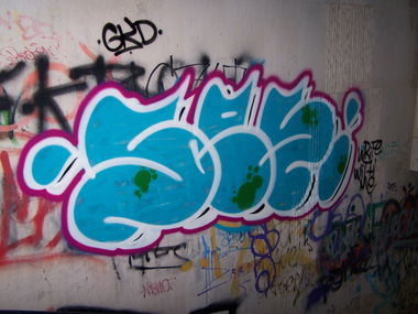 Graffiti Bombing in Sofia - Photo by s3on3 - throwup, see, seeone (2013)