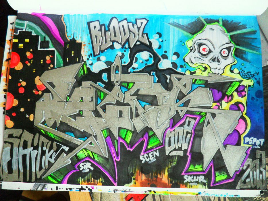 Graffiti Sketch - Photo by saik86 - sketch