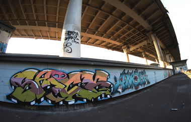 Graffiti Wall - Photo by saiksone - graffiti, wall, fisheye (2014)