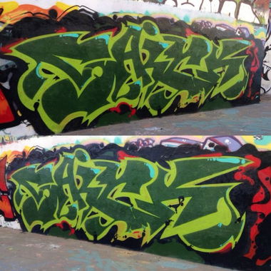 Graffiti Wall in Moscow - Photo by saiksone - saick, graffiti, green (2014)