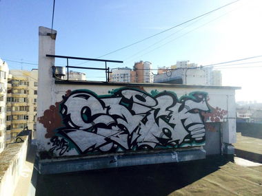 Graffiti Wall in Moskva - Photo by saiksone - rooftop, saick, saiksone (2015)