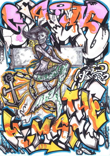 Graffiti Sketch in Moskva - Photo by saiksone - saick, saik, saiksone (2014)