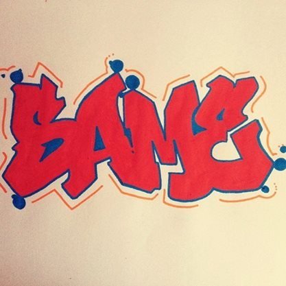 Graffiti Sketch - Photo by same34 - red, same, istanbul (2013)
