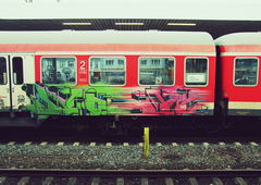 Graffiti Train in Hamburg - Photo by sancho - wow, hamburg, train (2012)
