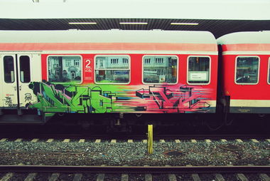Graffiti Train in Hamburg - Photo by sancho - wow, hamburg, train (2012)