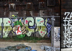 Graffiti Train in Hamburg - Photo by sancho - jbcb, regie, rize