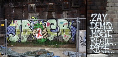 Graffiti Train in Hamburg - Photo by sancho - jbcb, regie, rize