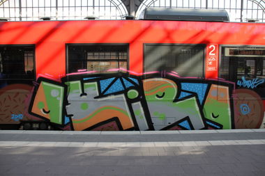 Graffiti Train in Germany - Photo by sancho - akira, pares, crap