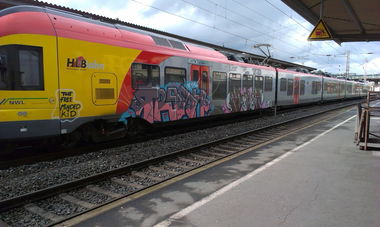 Graffiti Train in siegen - Photo by sandmann - trash