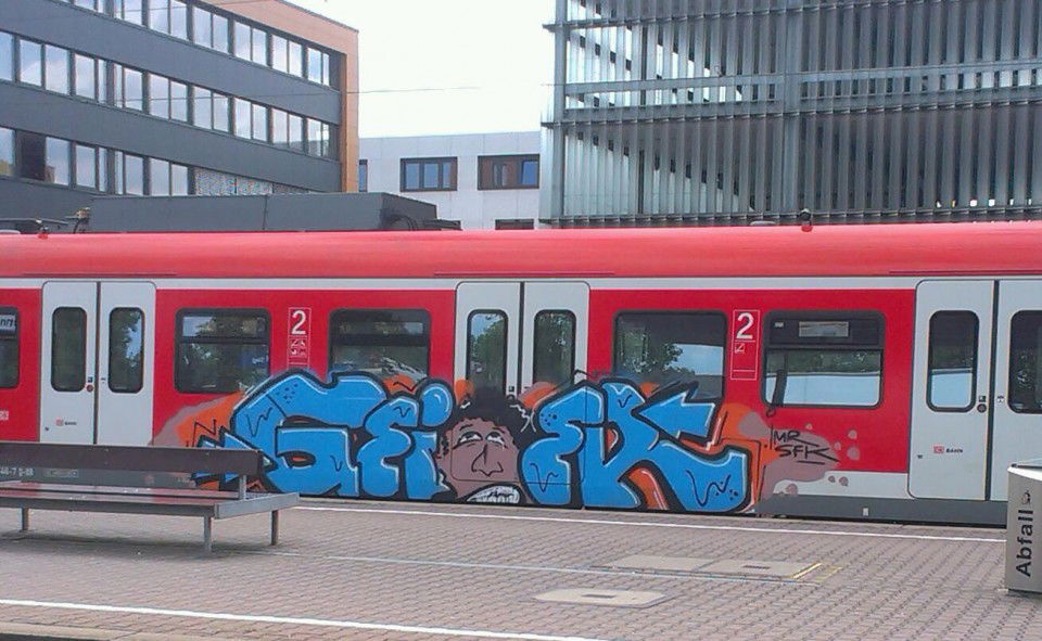 Graffiti Train - Photo by sandmann - geier, s12, imr (2013)