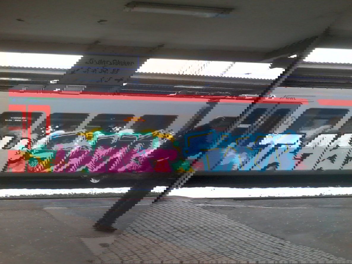 Graffiti Train in Siegen - Photo by sandmann - trash, simp (2013)